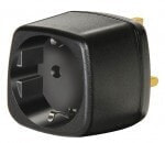 Brennenstuhl Travel Adapter earthed/GB - Black - 7.5 A