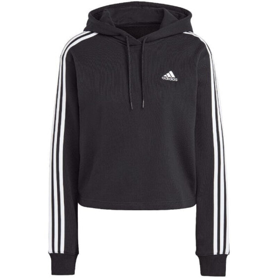 Толстовка женская Adidas Essentials 3-Stripes French Terry Crop Hoodie W IC8767