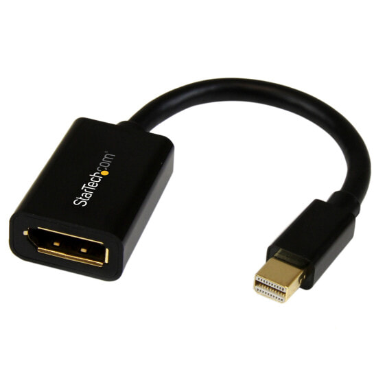 Адаптер Mini DisplayPort to DisplayPort Startech.com - 4K x 2K UHD Видео - Mini DP to DP Converter - Mini DisplayPort to DisplayPort 1.2 Адаптер - mDP ПК/Компьютер к монитору/дисплею DP - 0.1524 м - Mini DisplayPort - DisplayPort - Мужской - Женский - 3840 x 2400 пикселей