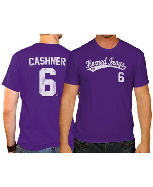 Men's Andrew Cashner Purple TCU Horned Frogs NCAA Baseball T-shirt