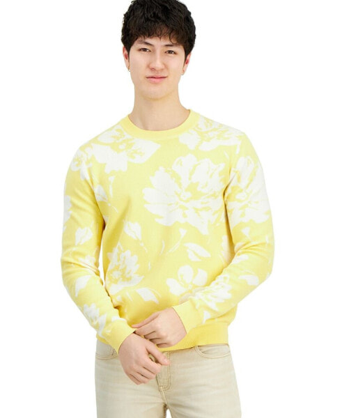 Men's Cotton Crewneck Sweater, Created for Macy's