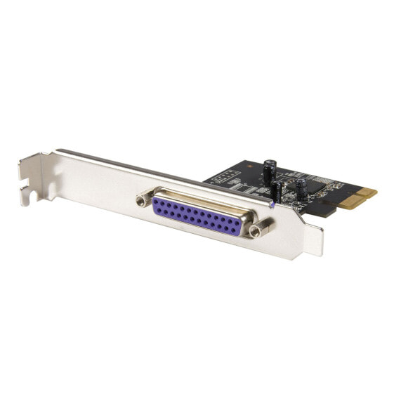 StarTech.com 1-Port Parallel PCIe Card - PCI Express to Parallel DB25 Adapter Card - Desktop Expansion LPT Controller for Printers - Scanners & Plotters - SPP/ECP - Standard/Low Profile - PCIe - Parallel - PCIe 1.0a - Black - Steel - 26297 h - PLX/Oxford - OXPCIe952
