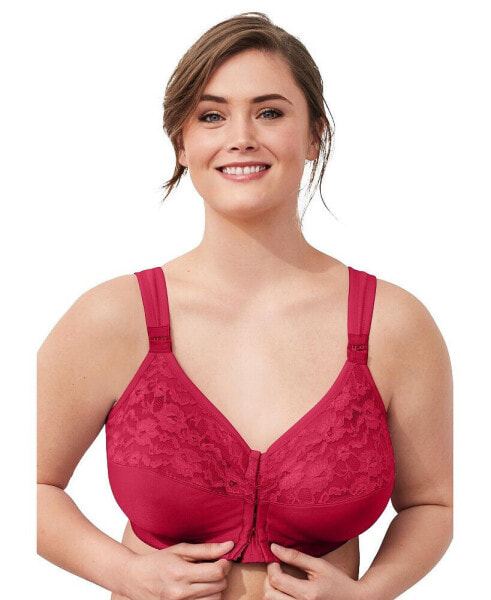 Women's Plus Size Easy Enhancer Front Close Wireless Posture Bra