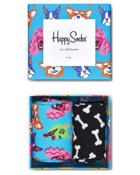 Happy Socks 2-Pack Dog Gift Set Men's Up10-13