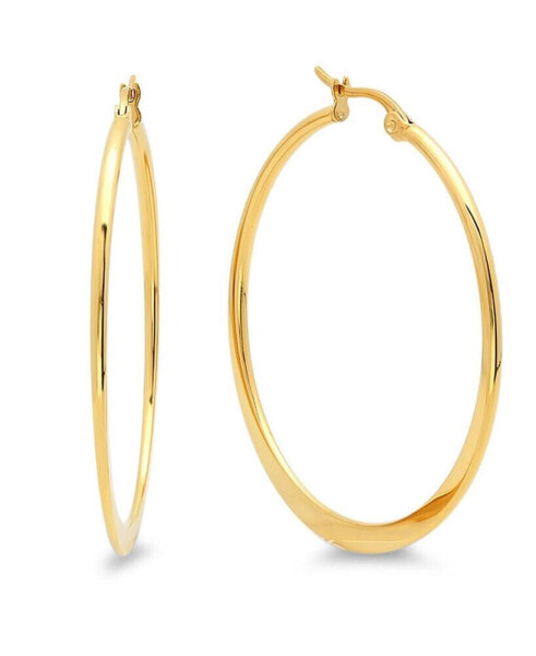 18K Gold Plated Stainless Steel Hoop Earrings