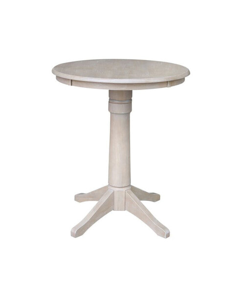 30" Round Top Pedestal Table- 34.9"H