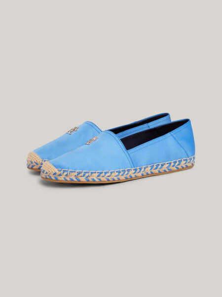 TH Logo Satin Espadrille Flat