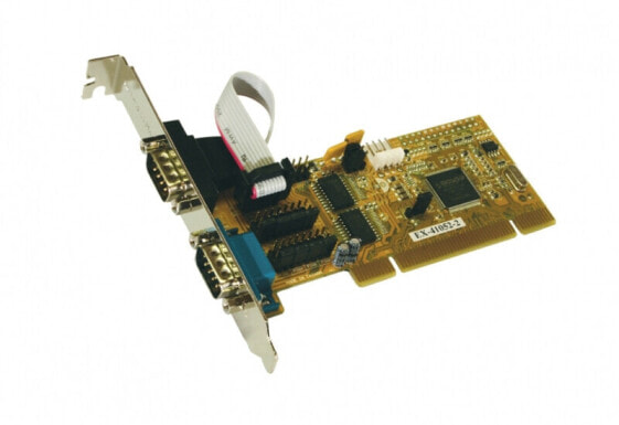 Exsys EX-41052-2 - PCI - Serial - RS-232 - 1 x 9 pin D-SUB - Grey - Yellow - WHQL FCC - CE