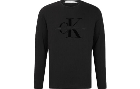 Футболка мужская Calvin Klein с логотипом J319613 черного цвета