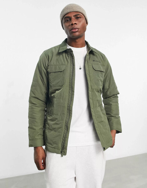 Columbia harrington insulated shirt jacket in khaki