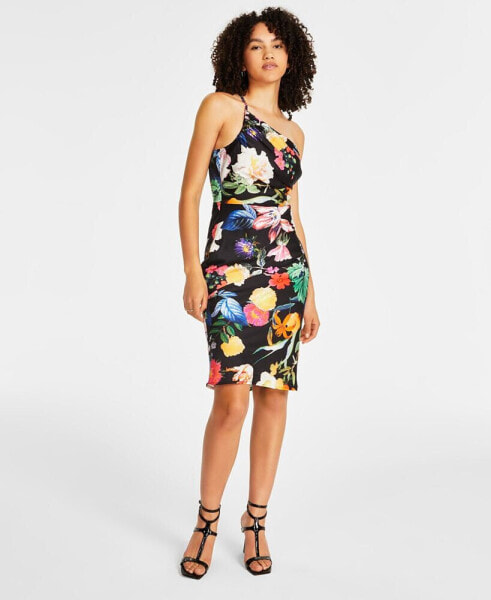 Women's Cindy One-Shoulder Floral-Print Dress