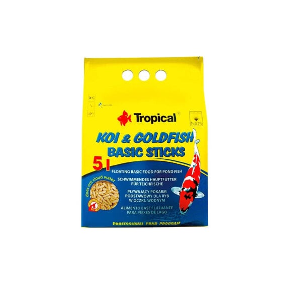 TROPICAL Koi&Goldfish Basic Stick 5L 400gr fish food