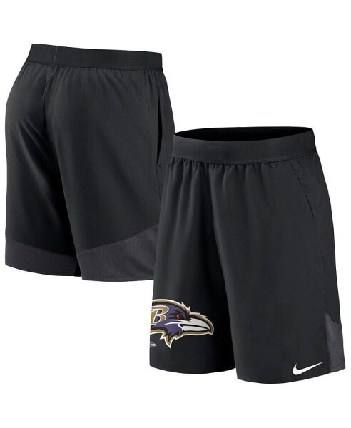 Шорты Nike мужские черные для активных Baltimore Ravens со встроенным растяжением