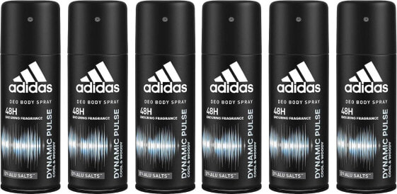 adidas Dynamic Pulse Deodorant Body Spray for Men, Pack of 6 (6 x 150 ml)