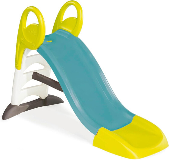 Smoby - GM Slide - Compact Kids Slide with Water Connection, 1.5 Metres Long with Slide Spout, Braces, Grab Handles, for Ages 2+