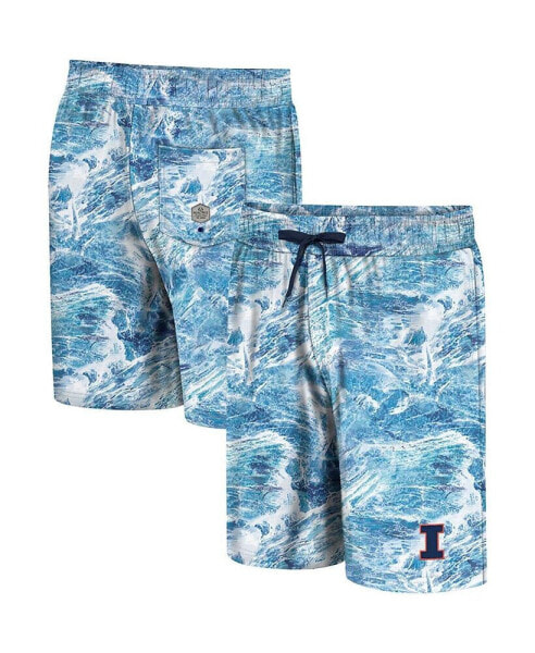 Men's Blue Illinois Fighting Illini Realtree Aspect Ohana Swim Shorts