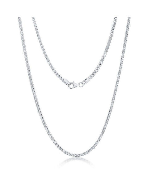 Diamond cut Franco Chain 2.5mm Sterling Silver or Gold Plated Over Sterling Silver 24" Necklace