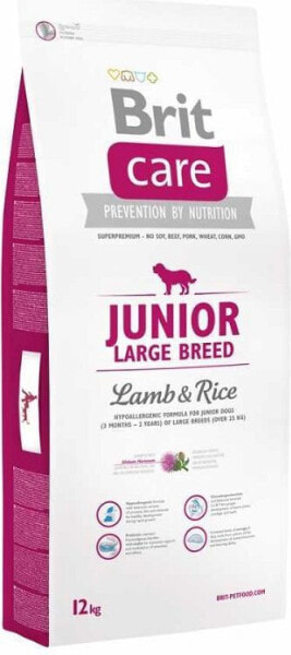Сухой корм для животных Brit, Care Junior Large, для щенков, я ягненком и рисом, 12 кг