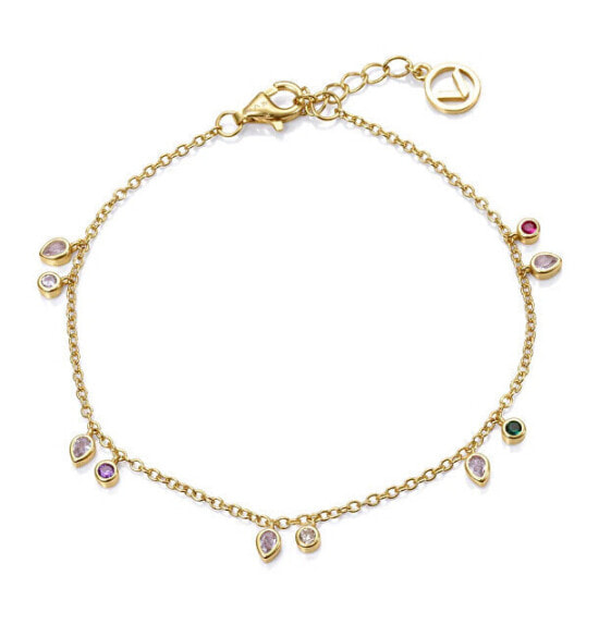 Elegant gold-plated bracelet with zircons Trend 9122P100-39