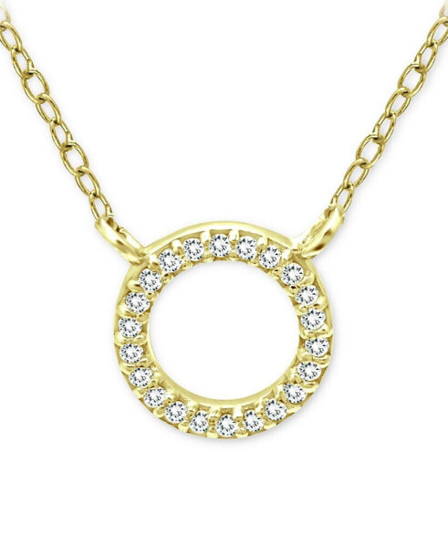 Cubic Zirconia Mini-Circle 16" Pendant Necklace, Created for Macy's