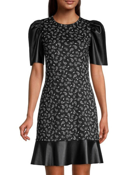 MICHAEL Michael Kors Paisley Minidress Black Multi Size M