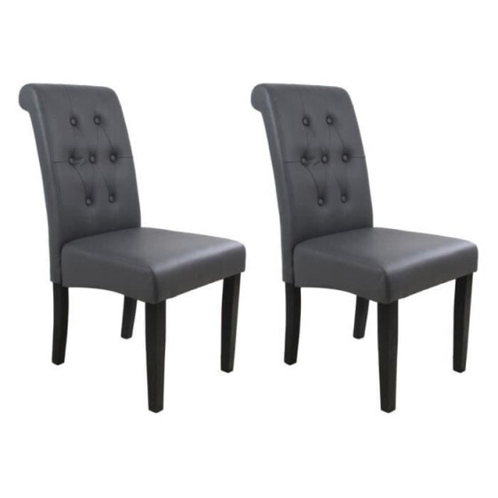 Комплект CUBA из 2 обеденных стульев - имитация серого - современный стиль - Ш 45 x Г 42 см