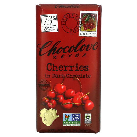 Cherries In Dark Chocolate, 73% Cocoa, 3.2 oz (90 g)