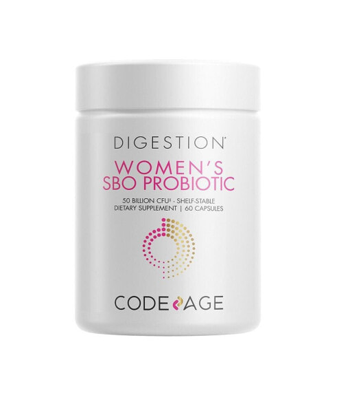 Women's SBO Probiotic 50 Billion CFU + Whole Food Prebiotics Supplement - 60ct