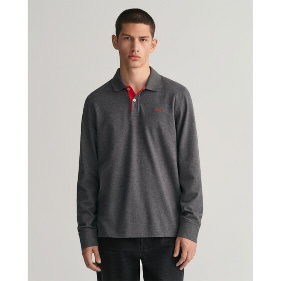 GANT Reg Contrast Rugger long sleeve polo