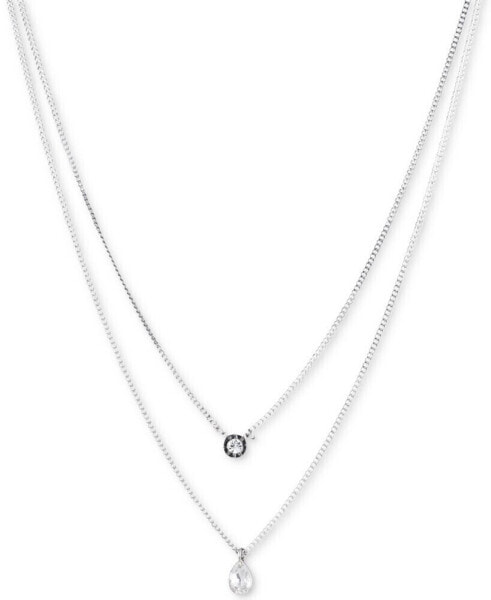 Double Row Pendant Necklace, 16" long + 3" Extender