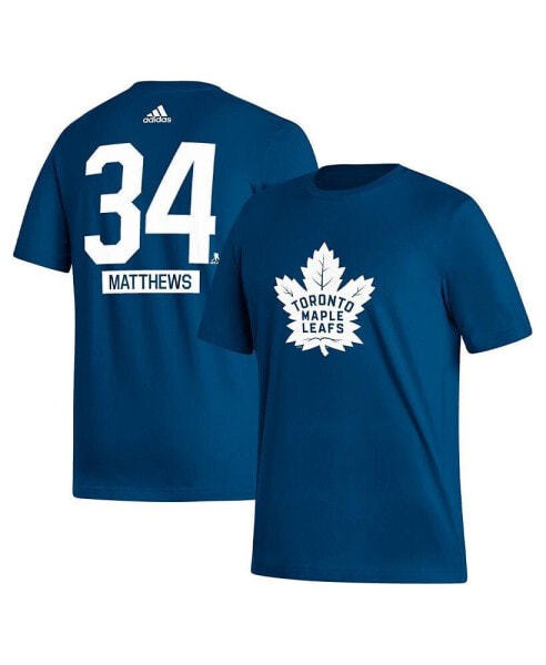 Men's Auston Matthews Blue Toronto Maple Leafs Fresh Name and Number T-shirt