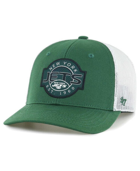 Youth Boys and Girls Green, White New York Jets Scramble Adjustable Trucker Hat