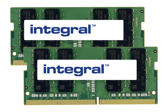 Integral 32GB (2X16GB) LAPTOP RAM MODULE KIT DDR4 2133MHZ PC4-17000 UNBUFFERED NON-ECC SODIMM 1.2V 1GX8 CL15 - 32 GB - 2 x 16 GB - DDR4 - 2133 MHz - 260-pin SO-DIMM