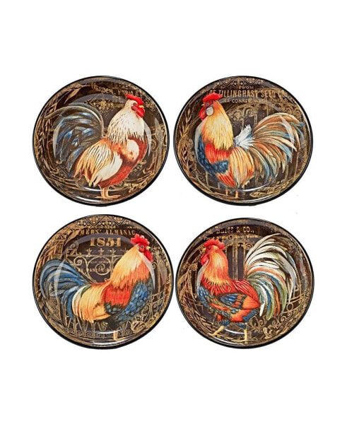 Gilded Rooster 4-Pc. Soup/Pasta Bowl