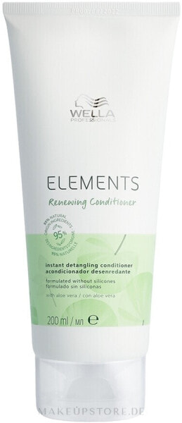 Regenerierende Haarspülung mit Aloe Vera und Keratin - Wella Professionals Elements Renewing Conditioner Instant Detangling Conditioner 200 ml