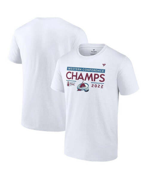 Men's White Colorado Avalanche 2022 Western Conference Champions Locker Room T-shirt