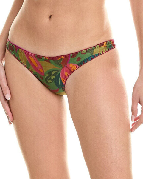 Farm Rio Cow Print Bananas Bikini Bottom Women's Green Xs