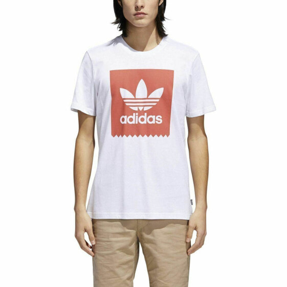 [CW2341] Mens Adidas Solid Blackbird Tee Shirt - White Red