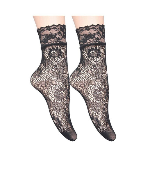 Women's Botanical Fishnet Socks