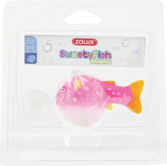 Декорация для аквариума Zolux SweetyFish Phospho Рыбка Puffer разноцветная