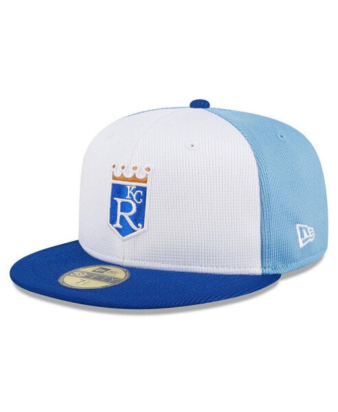 Men's White Kansas City Royals 2024 Batting Practice 59FIFTY Fitted Hat