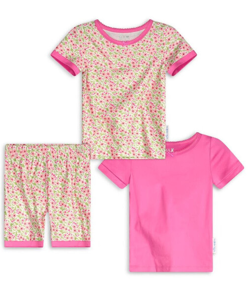 Baby Girls Three Piece Snug Fit Pajama Set