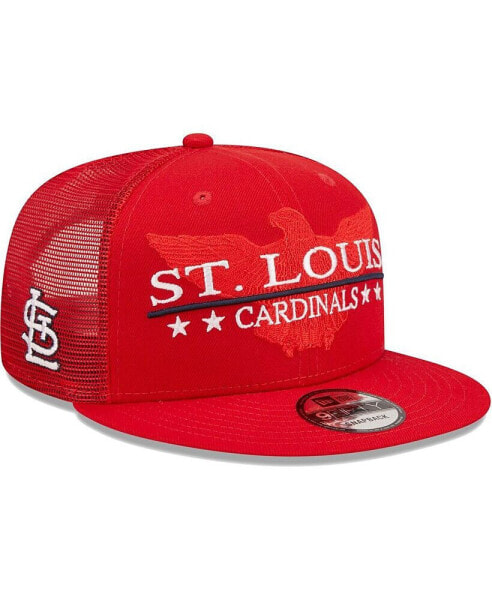 Men's Red St. Louis Cardinals Patriot Trucker 9FIFTY Snapback Hat