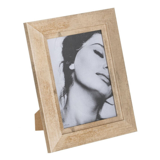 Photo frame Beige Wood Crystal 21,5 x 26,5 cm