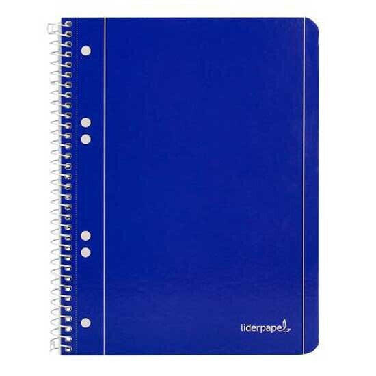 LIDERPAPEL Spiral notebook a5 micro series soft cover 80h 75gr smooth 6 drills