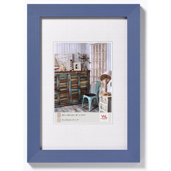 Walther Design HI824W - Wood - Blue - Single picture frame - Wall - 10 x 15 cm - Rectangular