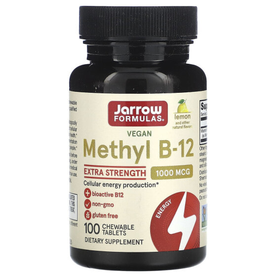 Jarrow Formulas, метил B12, лимон, 1000 мкг, 100 жевательных пастилок