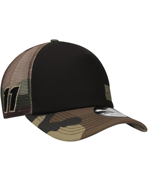 Men's Black/Camo Denny Hamlin Trucker 9FORTY Adjustable Hat