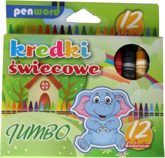 Penword Kredki Ĺ›wiecowe 12 kolorĂłw Jumbo