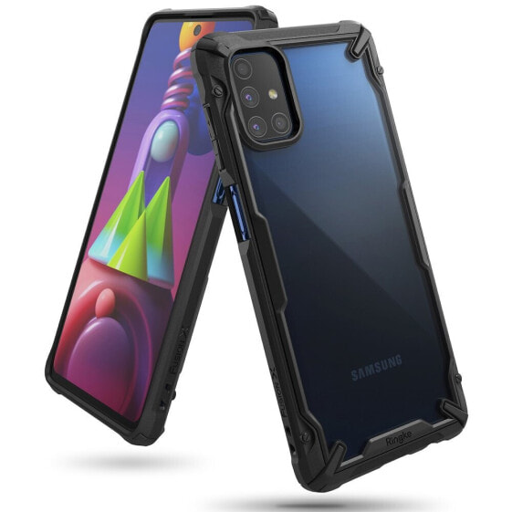 Чехол для смартфона Ringke Fusion X для Samsung Galaxy M51 амортизирующий из чёрной серии